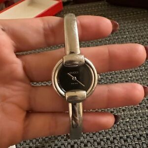 Gucci Black Dial Silver Smartwatch